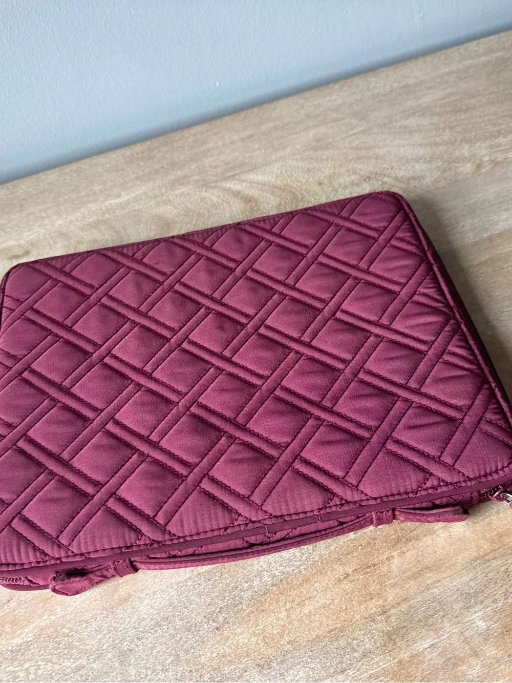 Vera Bradley Plum Purple Quilted Microfiber Document Tablet Portfolio Organizer